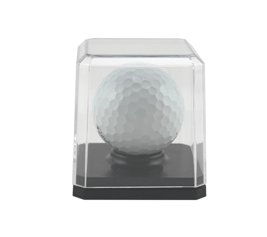 Golf Ball Display Case with Black Base - 020CGOLF-BB