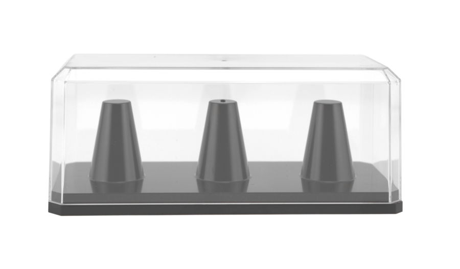 Three Ring Display Case with Black Base - 143C3RING-BB - Image 2
