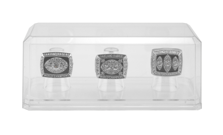 Three Ring Display Case with Clear Base - 143C3RING-BC