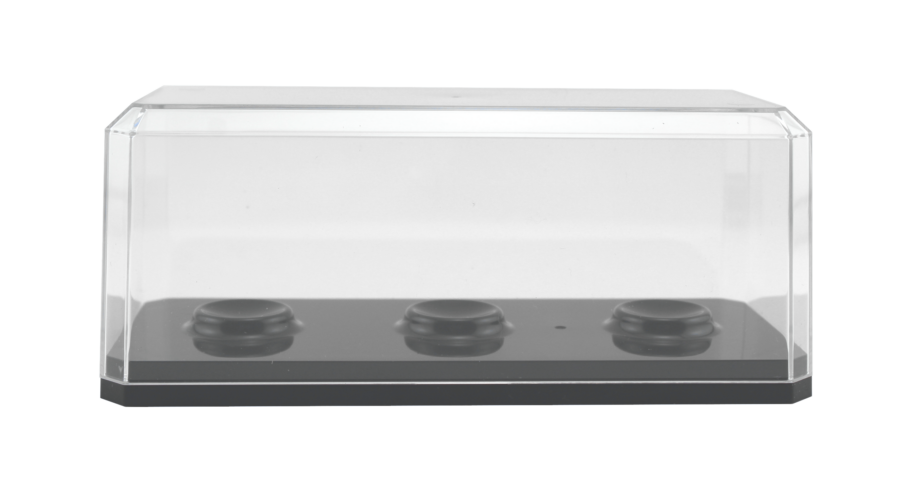 Three Golf Ball Display Case with Black Base - 143C3GOLF-BB - Image 2