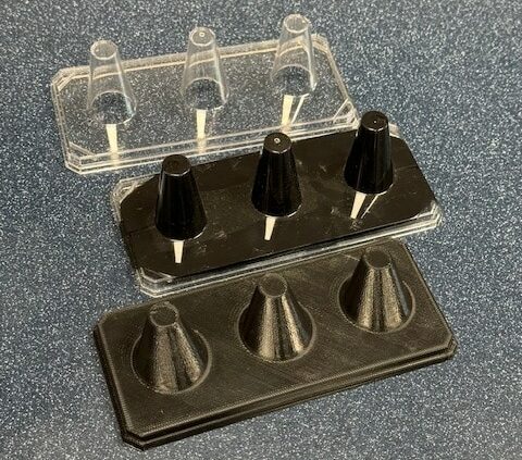 Versatile plastic cone molds for precise shaping in various crafting and dessert projects.