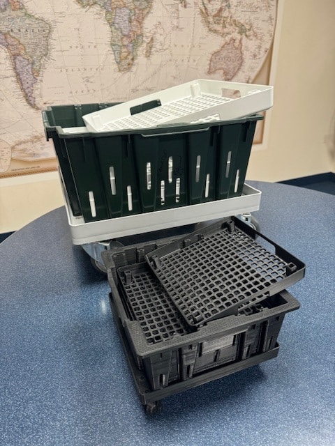 Stackable storage baskets for efficient organization and decluttering solutions.