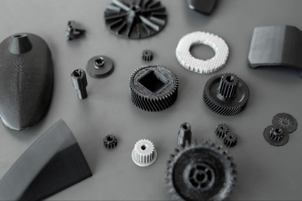 3D printed gears and components for precise engineering applications and designs.