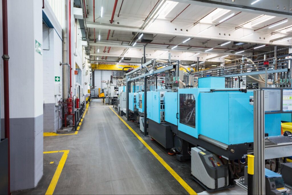 Modern manufacturing line showcasing advanced machinery and efficient production processes.